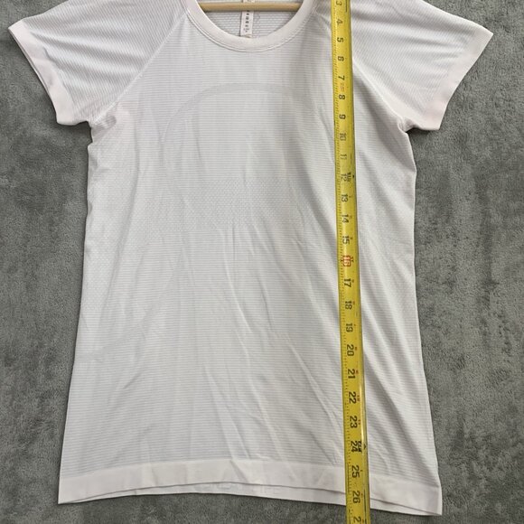 Lululemon Swiftly Tech Shirt Womens 10 White Short Sleeve Performance Athleisure - Picture 2 of 8